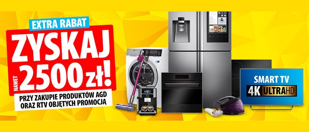 Kup promocyjne sprzęty AGD nawet do 2500 zł taniej w promocji Media Expert!