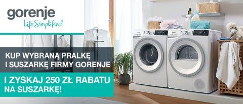 Promocja na pralki i suszarki GORENJE w Media Expert