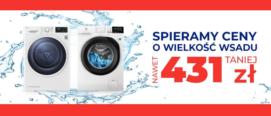 Promocja SPIERAMY CENY O WIELKOŚĆ WSADU w Neo24 - kup taniej wybraną pralkę lub suszarkę!