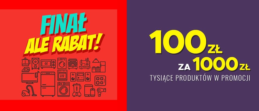Promocja ALE RABAT! w Neo24 - kup wybrane AGD i zyskaj 100 zł rabatu za każde wydane 1000 zł!