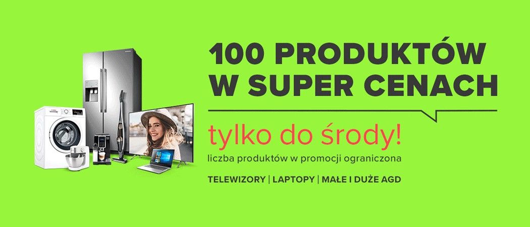 Promocja 100 PRODUKT&Oacute;W W SUPER CENACH w Neonet - kup jeszcze taniej wybrane AGD!