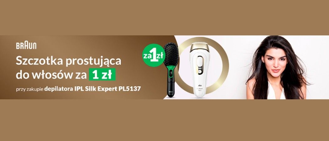 Promocja BRAUN w RTV EURO AGD - kup wybrany depilator i odbierz szczotkę prostującą za 1 zł!